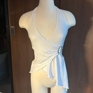 I AM GIA halter white top